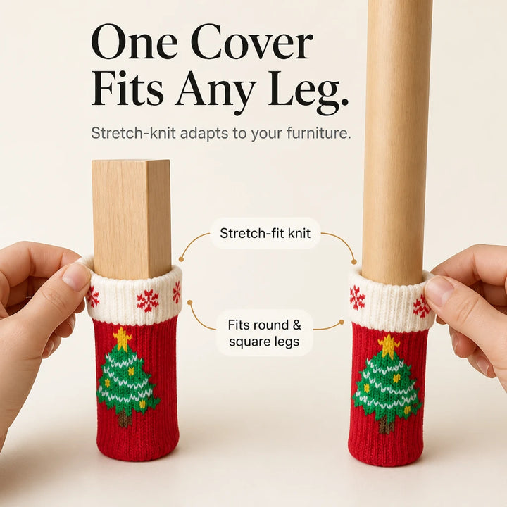 HollyHush – Christmas Knit Chair Leg Covers (4pcs)