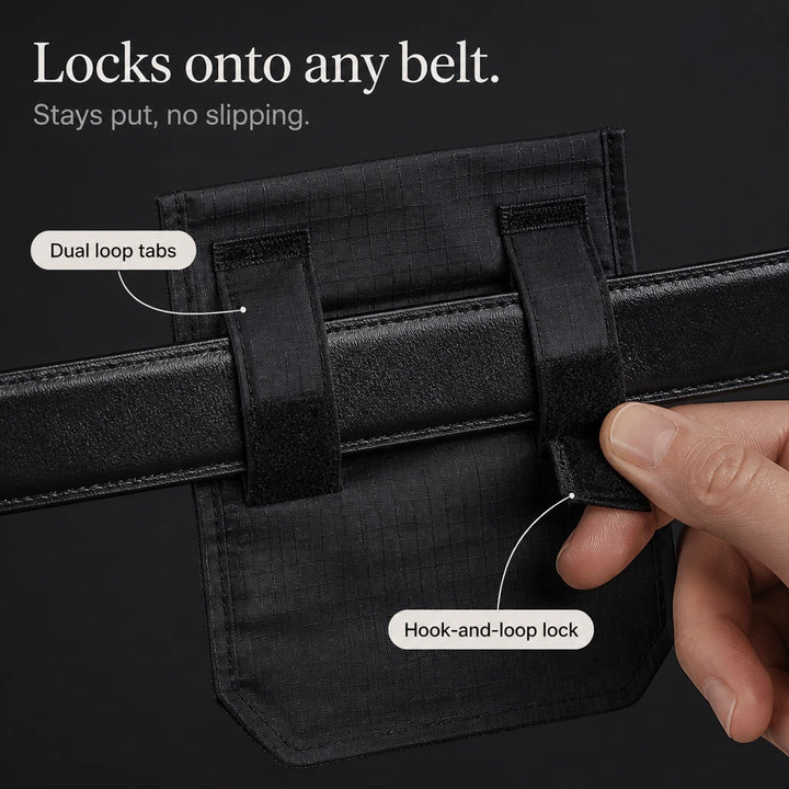 Roamwell – Concealed Belt-Mounted Travel Pouch