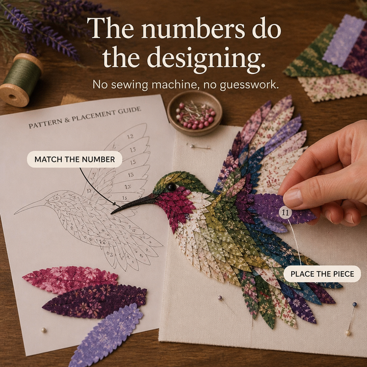 Wingmend – 3D Fabric Patchwork Hummingbird Craft Kit