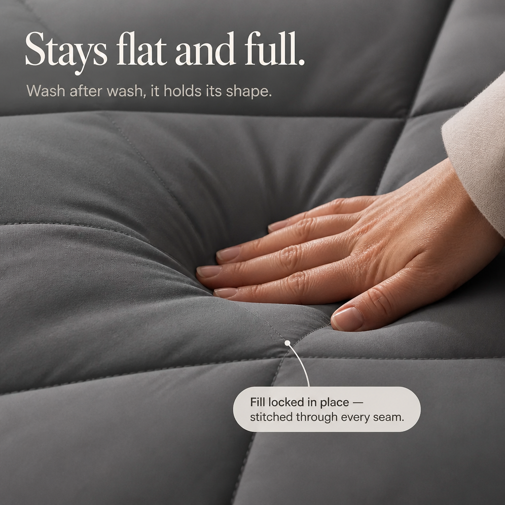 Wearbella – Diamond Quilted Charcoal Comforter Set