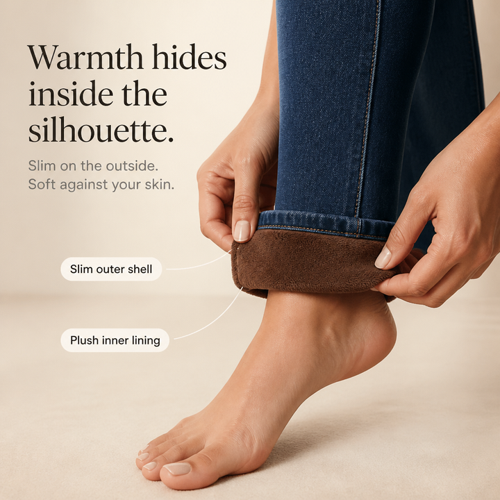 Thermabelle – Plush-Lined High-Rise Skinny Jeans