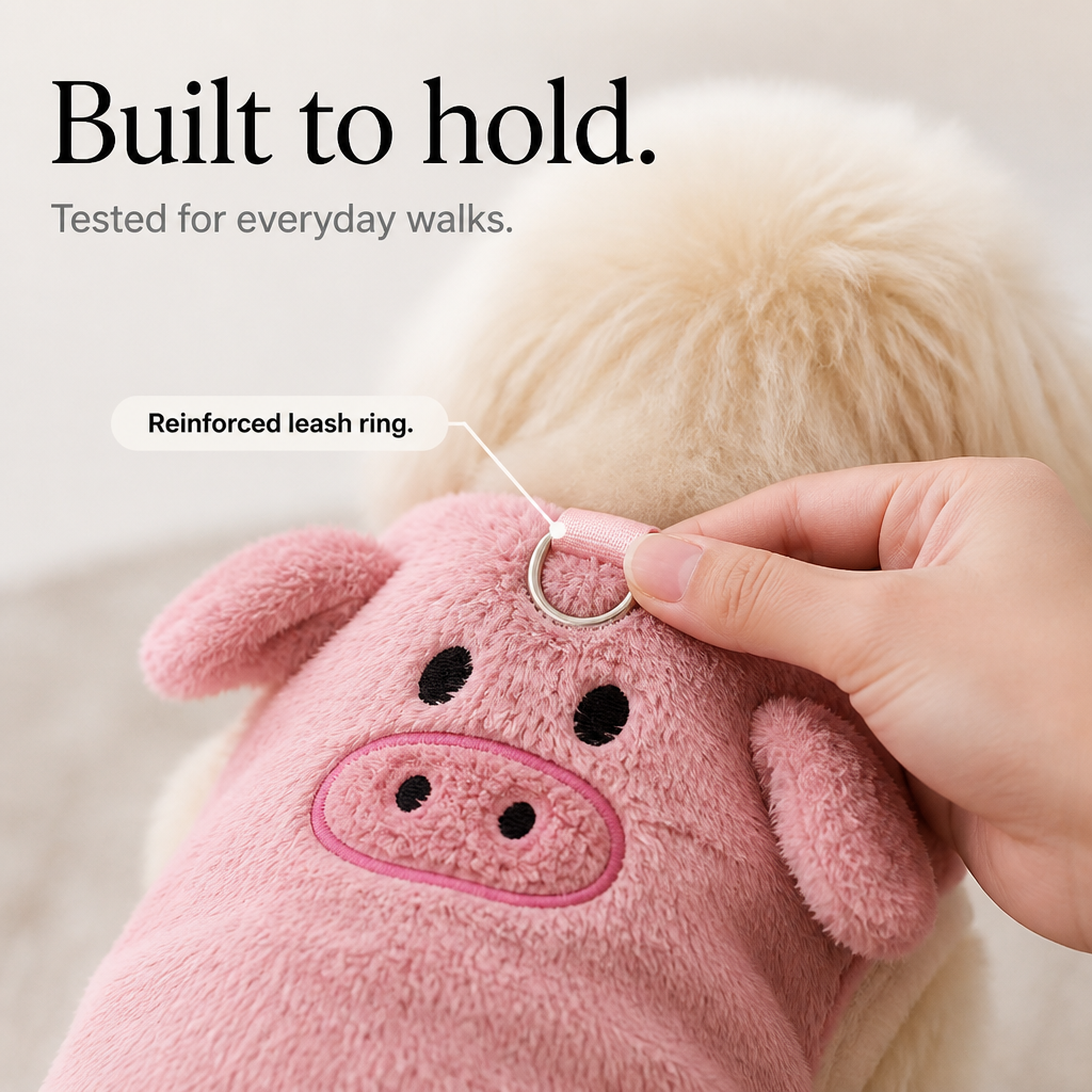 CozyTrail – Fleece-Lined Dog Vest With Leash Ring
