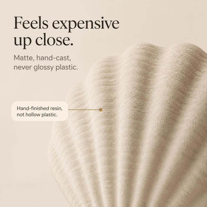 Coastal Glow Co. – Ceramic Shell And Conch Ambient Lamp Set