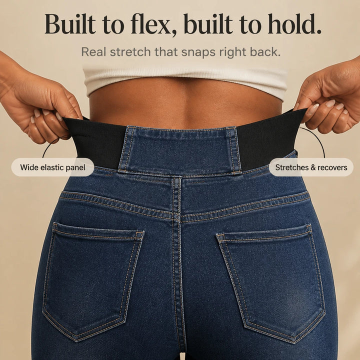 Easewide – High-Waisted Wide-Leg Stretch Jeans