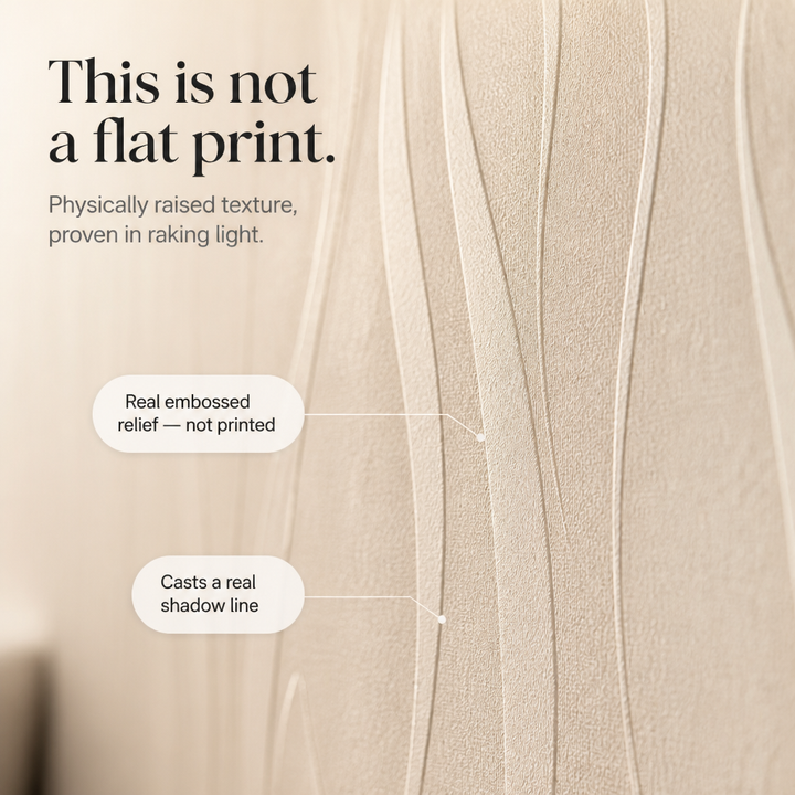 Wallura – Embossed 3D Stripe Peel-And-Stick Wallpaper
