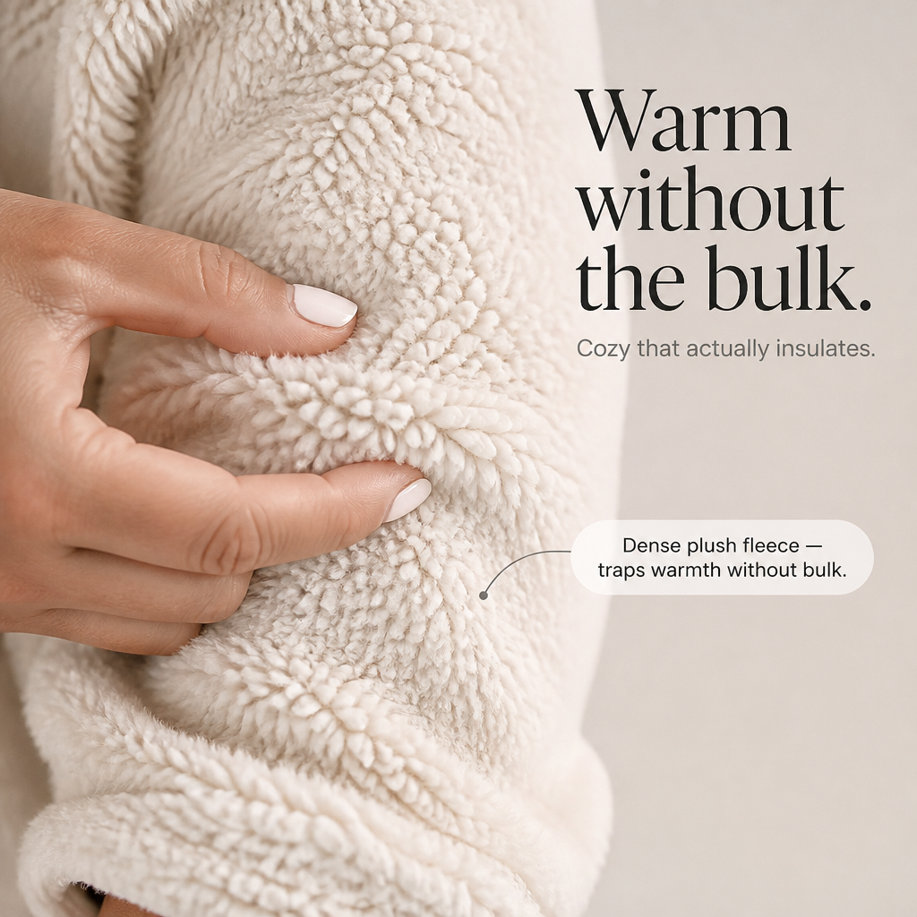 Wrapzo – Oversized Half-Zip Fleece Pullover
