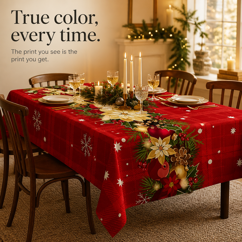 Hollymere – Christmas Printed Tablecloth