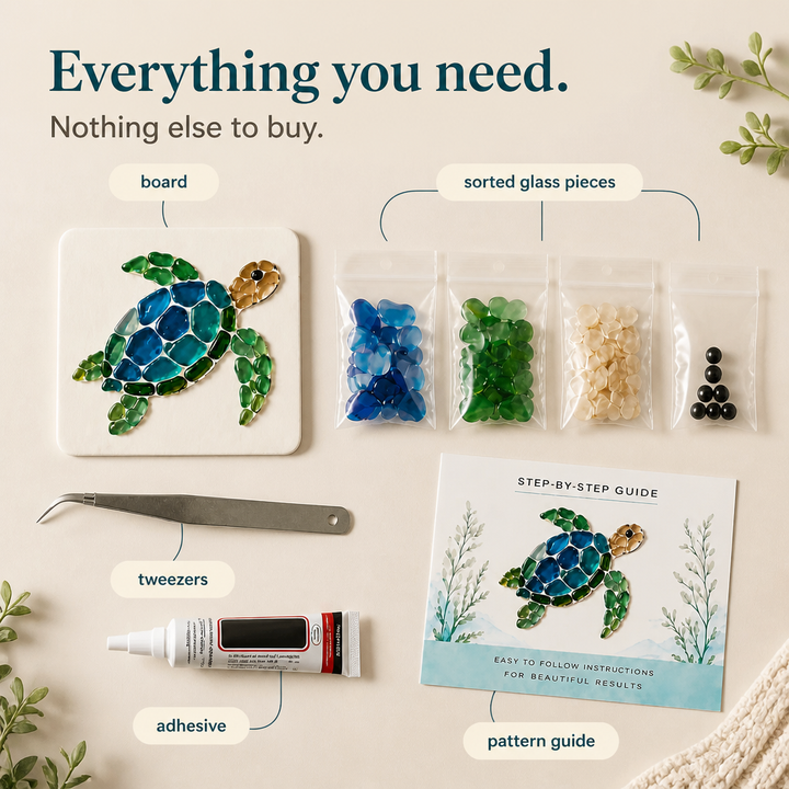 Tideglass – Ocean Sea-Glass Mosaic Kit