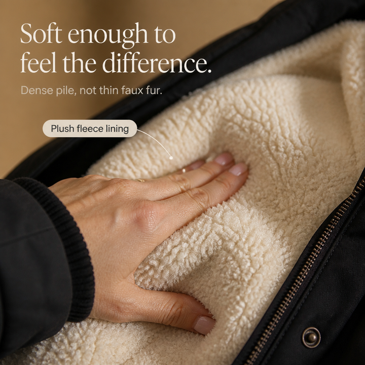 Warmbella – Fleece-Lined Waist-Defining Padded Parka