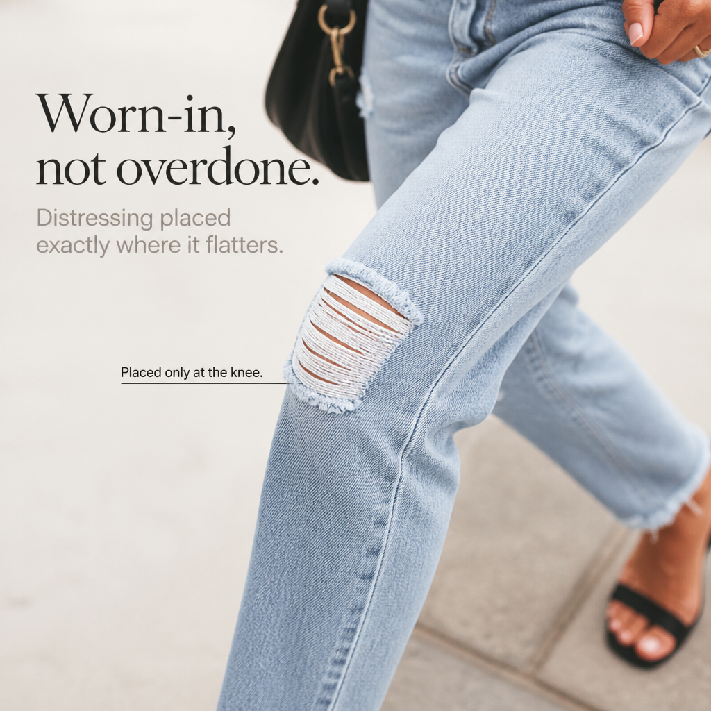 Riva – Distressed Ripped Denim Jeans