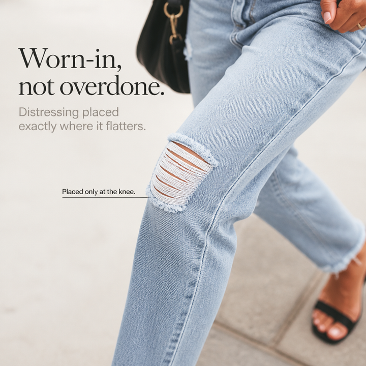 Riva – Distressed Ripped Denim Jeans