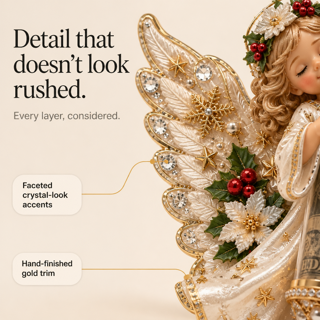 Angelwynn – Hollow-Center Cash-Roll Angel Ornament