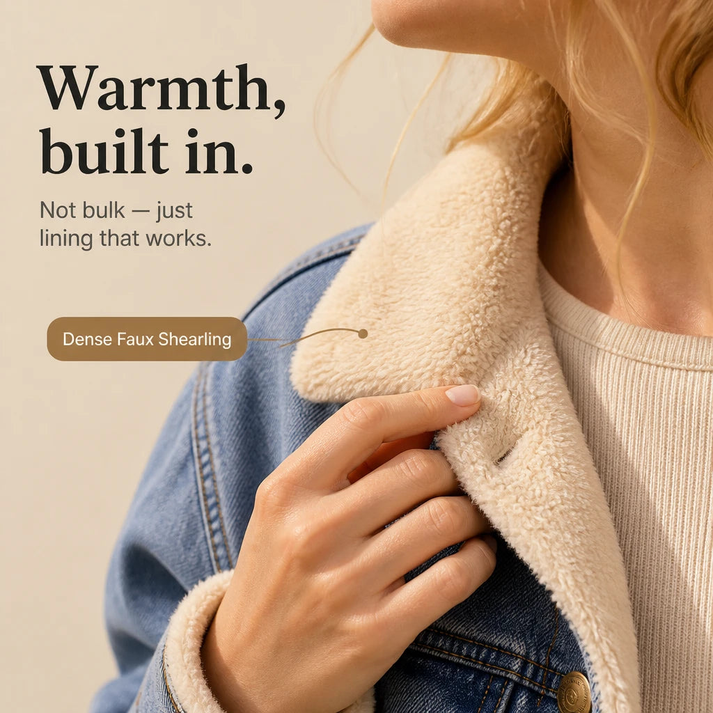 Sherpa Lane – Sherpa-Lined Oversized Denim Jacket
