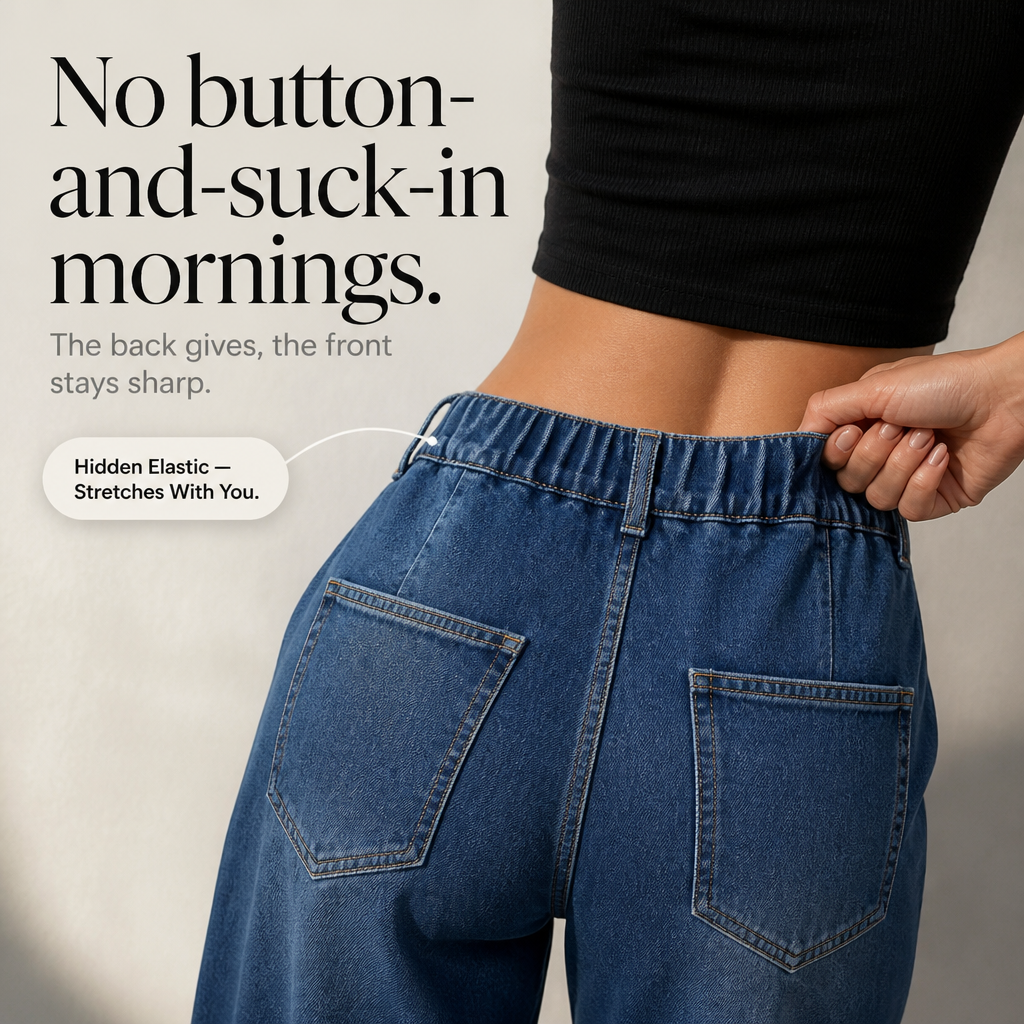 Slouchden – Elastic-Back Tapered Harem Jeans