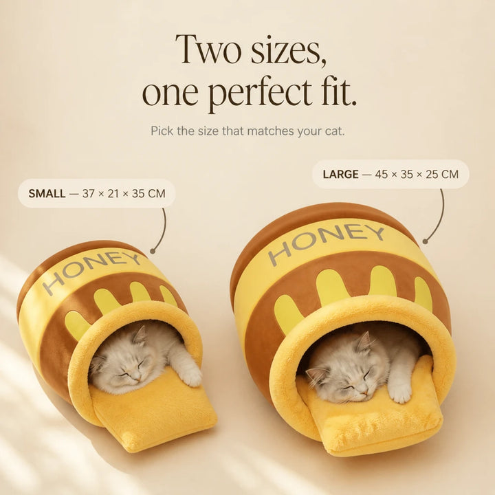 HoneyHaven – Honey Pot-Shaped Enclosed Pet Bed