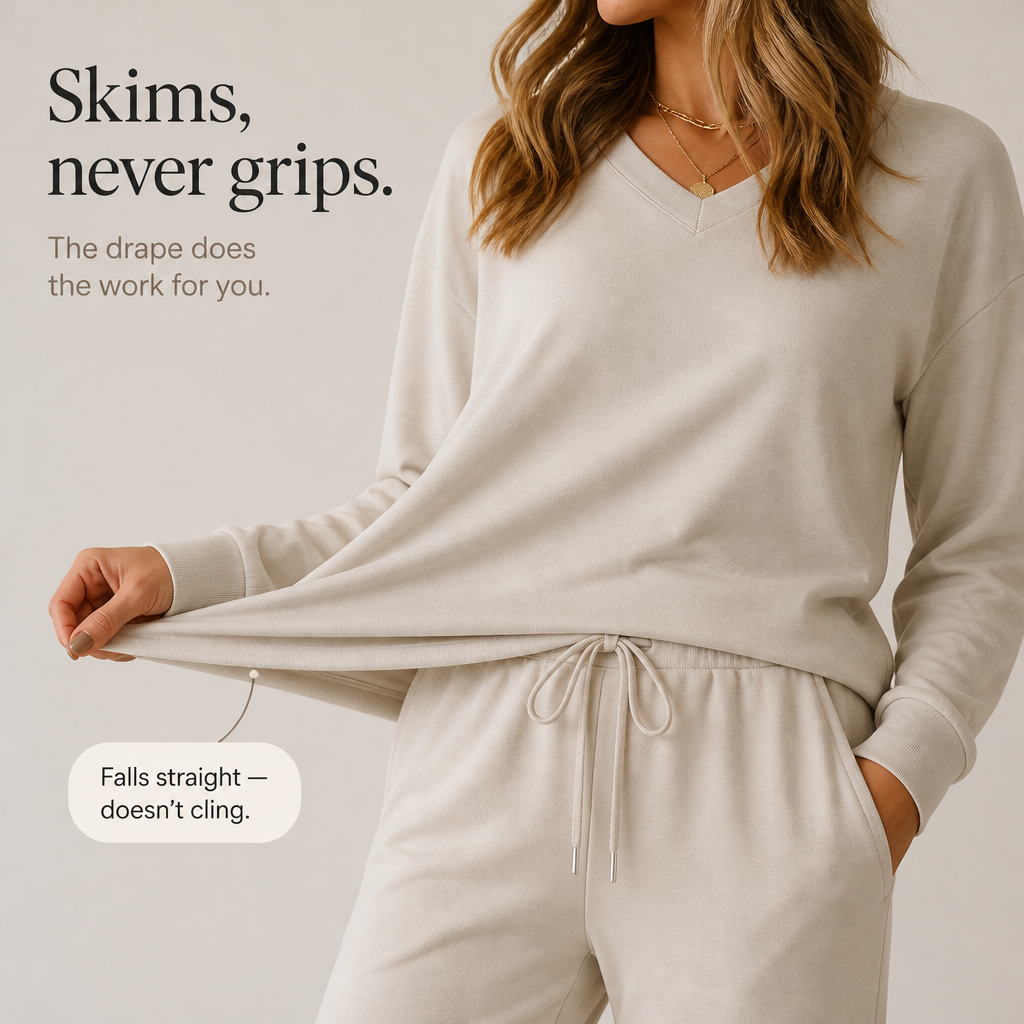 Draperie – Vertical-Seam Drawstring Knit Lounge Set