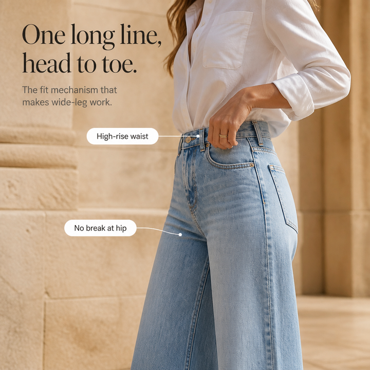 Lenglia – High-Rise Wide-Leg Vintage Wash Jeans