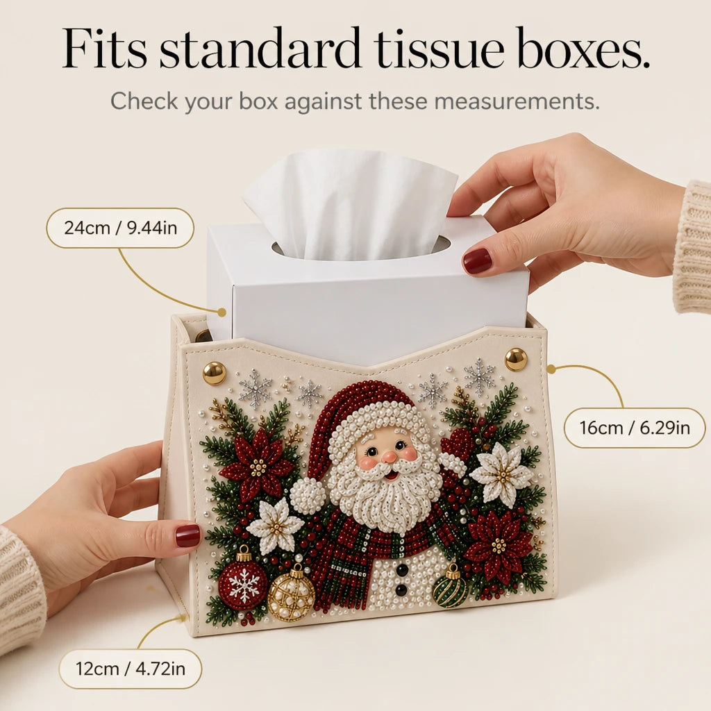 Merry Mosaic – Santa Diamond Painting Tissue Box Cover