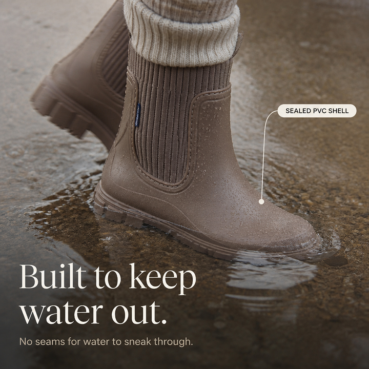 Puddlestep – Elastic Collar Ankle Rain Boots