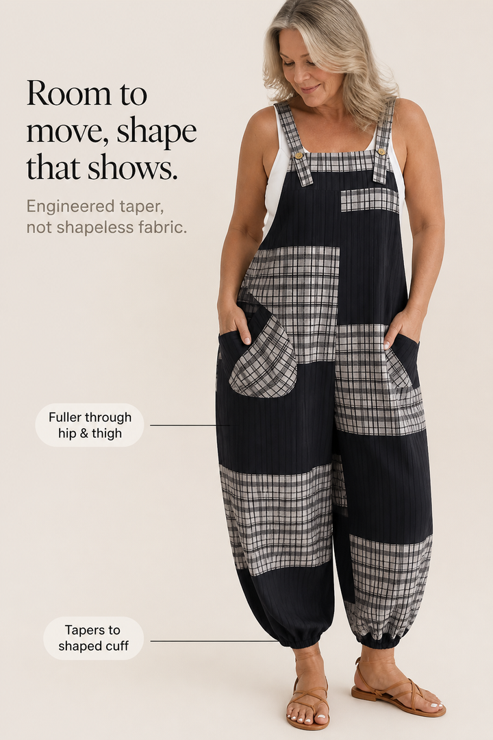 Wearbella – Patchwork Harem-Cut Camisole Jumpsuit