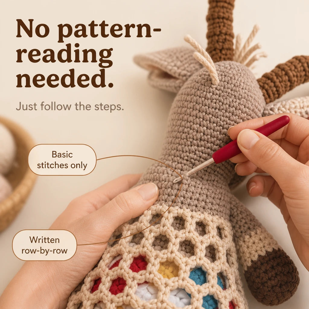 CozyLoop – Crochet Goat Bag Holder Kit