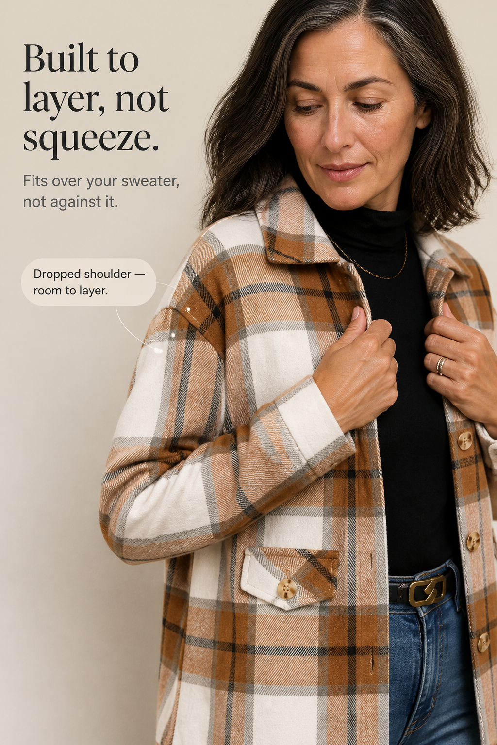 Shackston – Plaid Relaxed-Fit Shirt Jacket