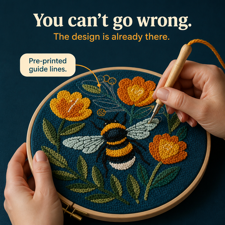 Blossom & Bumble – Bumblebee Punch Needle Kit