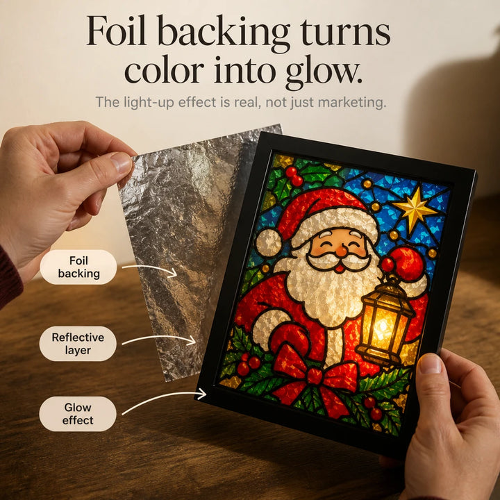 NoelGlow – Foil-Backed Christmas Stained Glass Art Kit