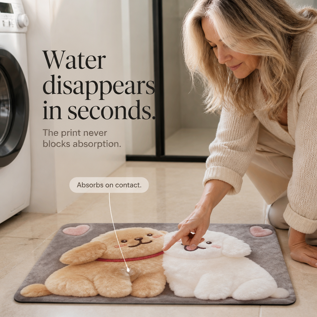 Driza – Non-Slip Quick-Dry Faux Plush Floor Mat