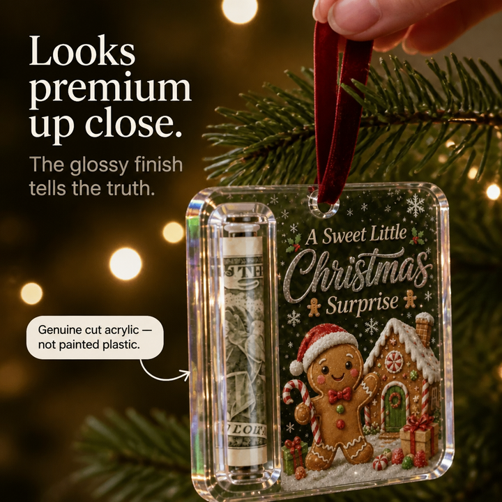 Giftwell – Clear Cash Reveal Christmas Ornament