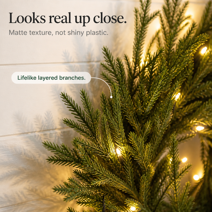 Glowpine – Pre-Lit Norfolk Pine Wreath