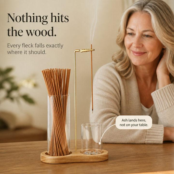 Ashvia – Dual Glass Cup Incense Ash Catcher