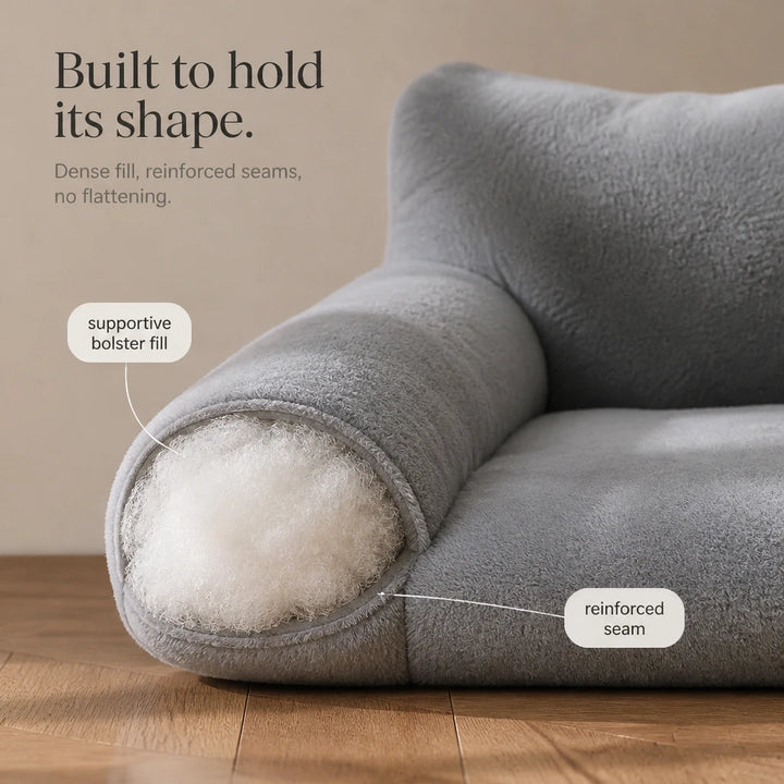 HearthPaw – Plush Sofa-Shaped Cat Bed