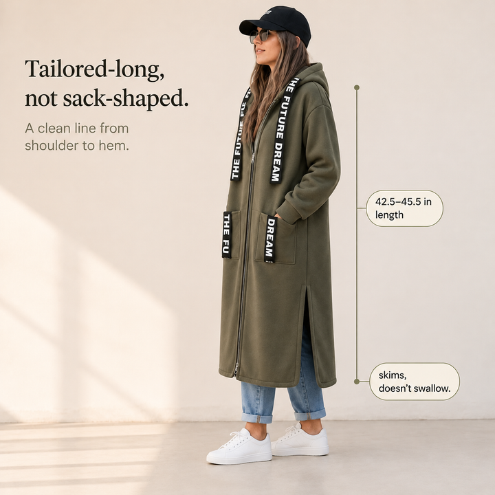 Hearthline – Alphabet Patchwork Longline Hooded Coat
