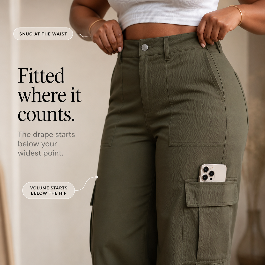 Wearbella – High Waist Wide Leg Cargo Pants