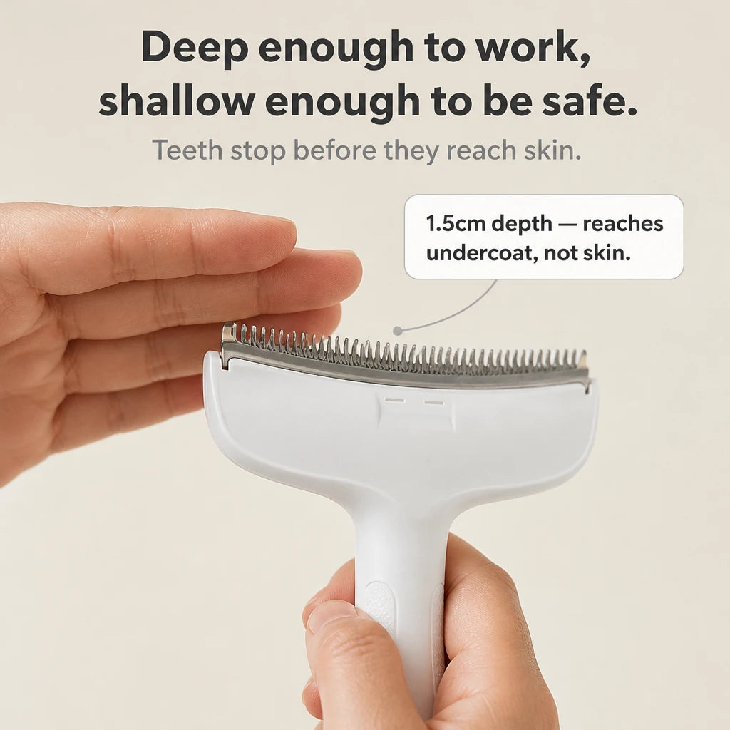 Shedwell – Metal-Tooth Cat Deshedding Brush