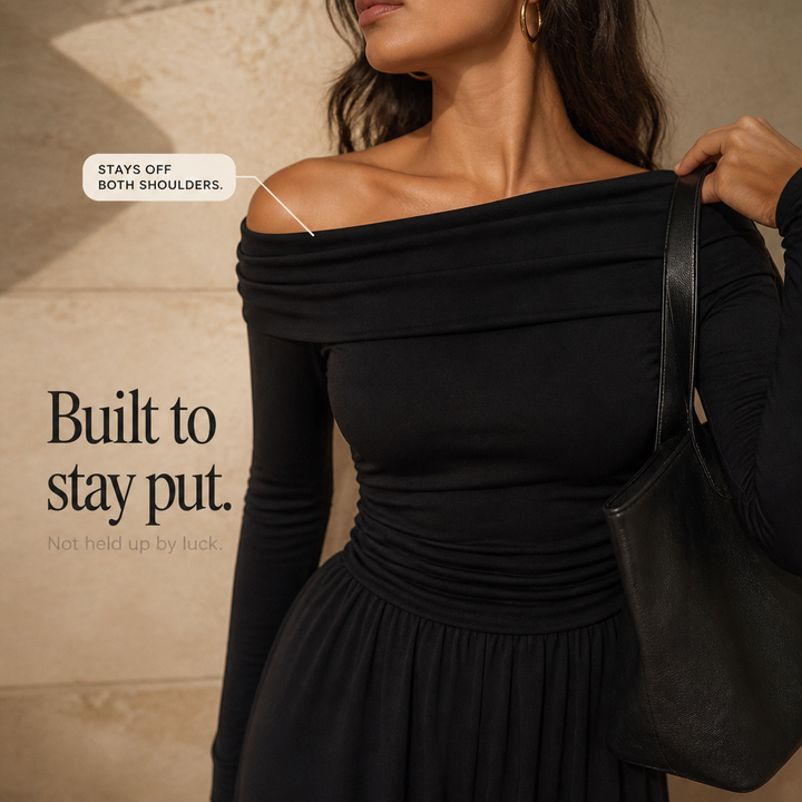 Wearbella – Off-Shoulder Ruched Wide-Leg Jumpsuit
