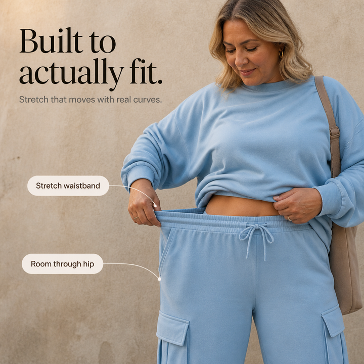 Wearbella – Crew-Neck Top And Cargo Pant Set