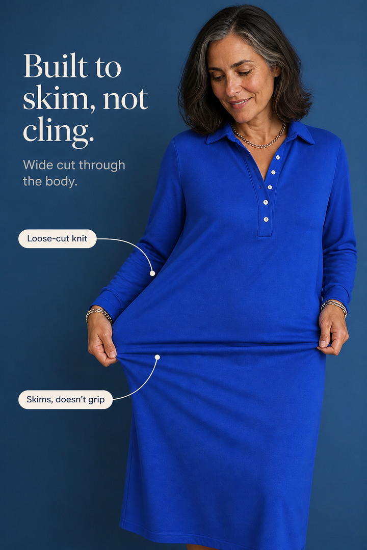 Wearbella – Ribbed Knit Long-Sleeve Sweatshirt Dress