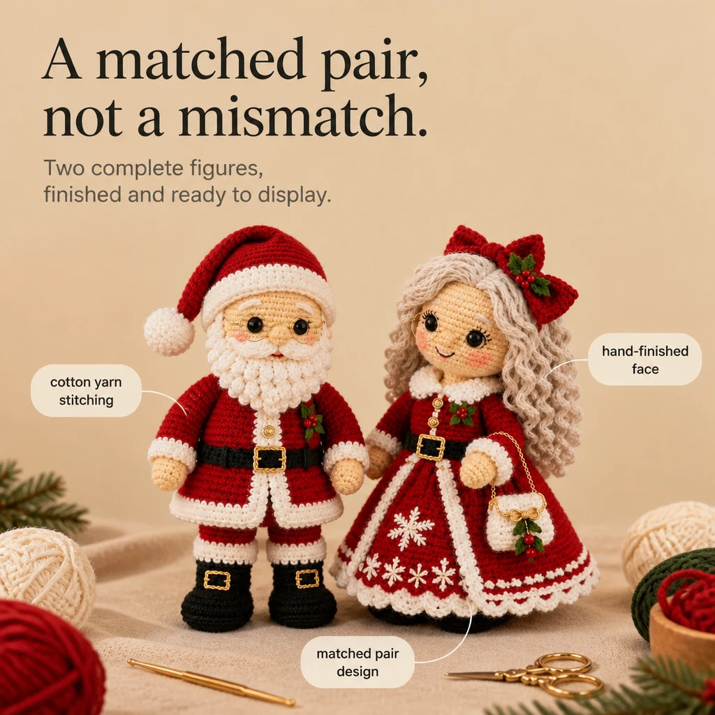 Claus & Co. – Santa And Mrs. Claus Crochet Dolls