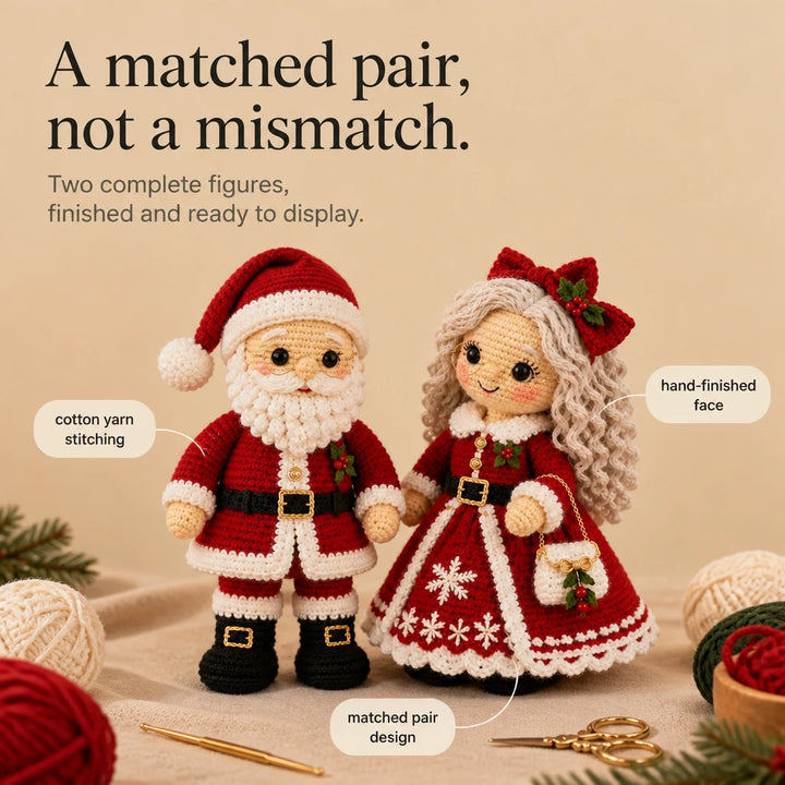 Claus & Co. – Santa And Mrs. Claus Crochet Dolls