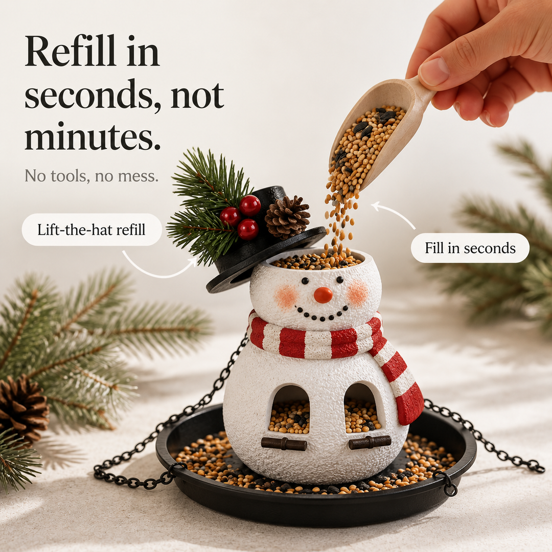 Hollywing – Scarf-Wearing Dual-Port Bird Feeder