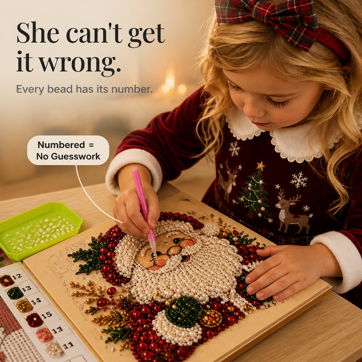 Purlbeam – Multi-Size Pearl Bead Santa Canvas Kit