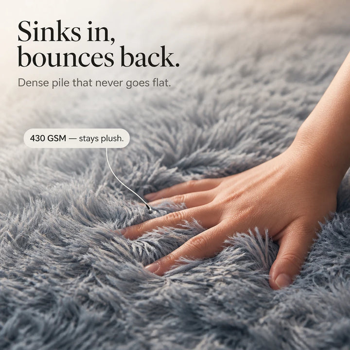 Gradia – Gradient Plush Faux-Fur Area Rug