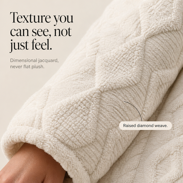 Wearbella – Diamond Jacquard Plush Hooded Coat