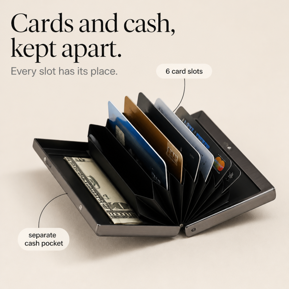CardVault – Slim Compartment Wallet