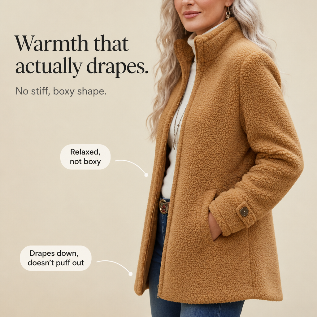 Wrapfield – Sherpa Fleece Stand Collar Zip Jacket