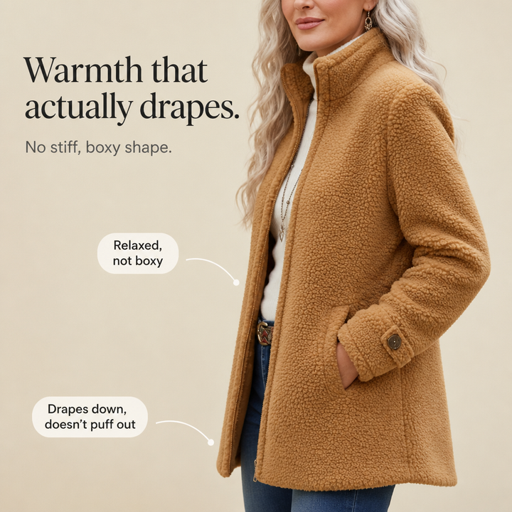 Wrapfield – Sherpa Fleece Stand Collar Zip Jacket