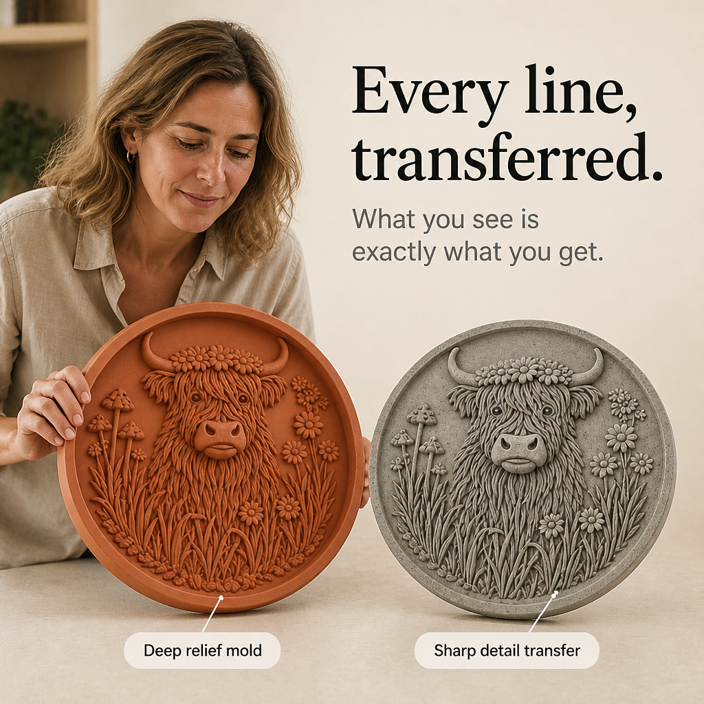 Meadowmark – Highland Cow Garden Stepping Stone Mold