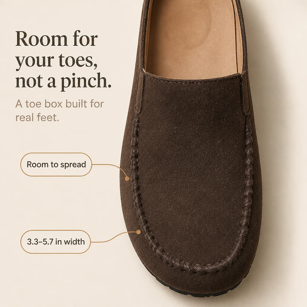 Daybella – Brown Backless Round-Toe Flat Shoes